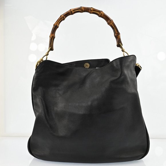 Auth Gucci Bamboo 2Way Shoulder Bag #47302G16B - Picture 3 of 12